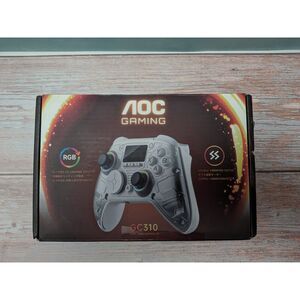 AOC Gaming GC310 Smart Game Controller - Transparent RGB, Built-in Screen